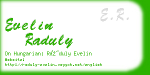 evelin raduly business card